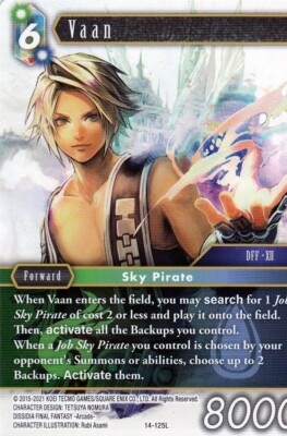 FFTCG ヴァン 14-125L FINAL FANTASY TCG 1 X VAAN 14-125 L - N0T FOIL | eBay