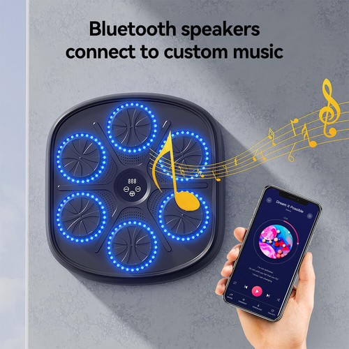 Smart Punching Boxing Electronic Music Machine Home Training Bluetooth & Gloves - Picture 3 of 12