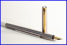 Stahl E Oro MONTBLANC NOBLESSE Penna A Sfera 1128 Con Finestra 14c 585