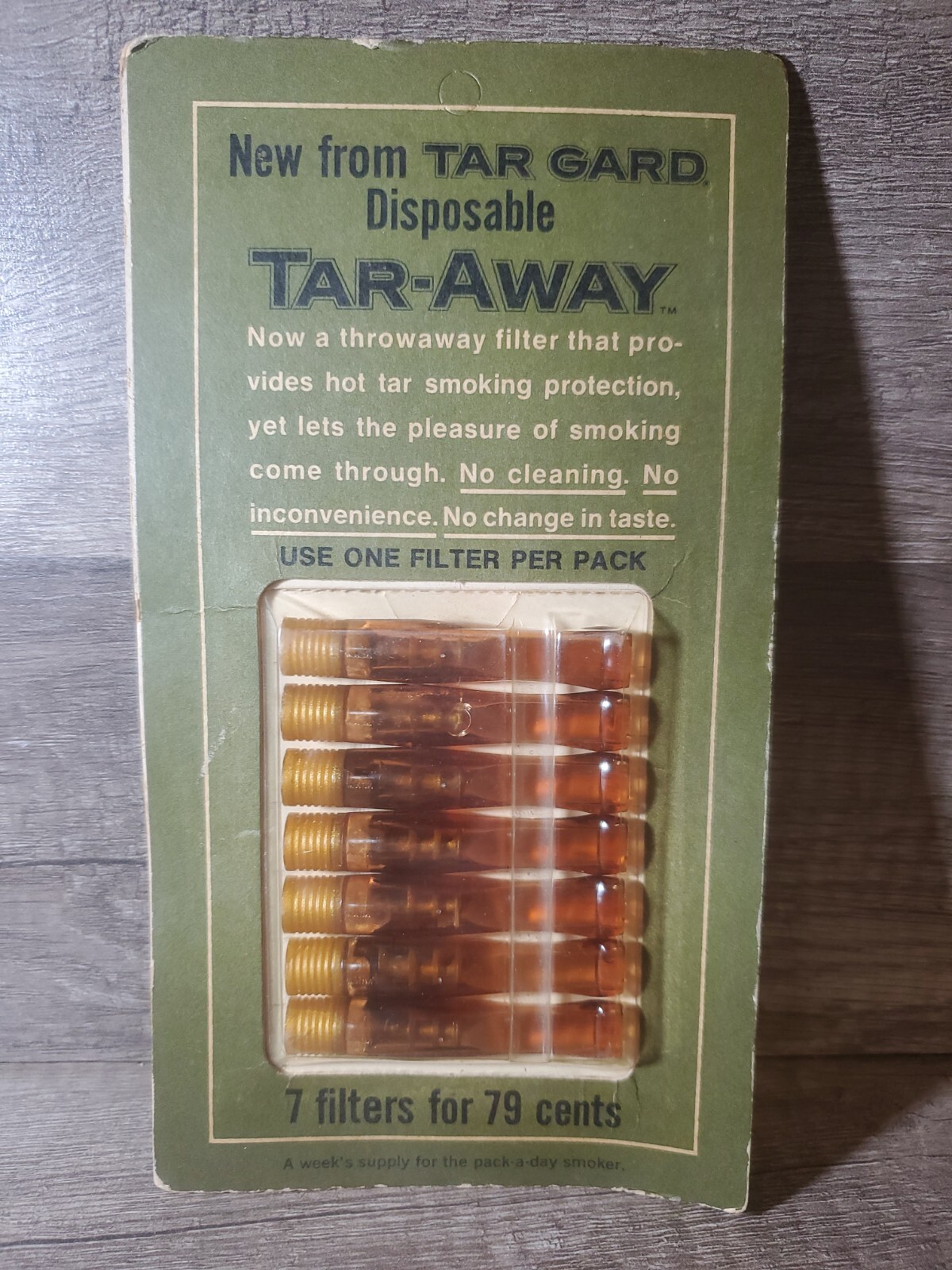 Vintage Tar Gard Disposable Tar Away Filters 7 Pack New Old Stock RARE