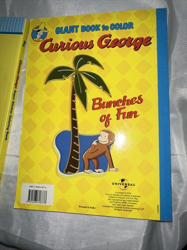 Curious George Giant Coloring Books Lot of 3 Bunches Of Fun 600 Stickers Unused - Picture 10 of 20