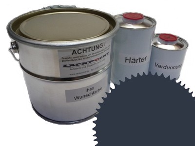 1,5 Liter Set 2K Bodenfarbe Fussboden RAL 7024 Vinyl-Epoxid-Lack Lackpoint Glan