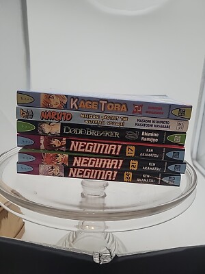 Manga Book Lot Of 6 - Naruto - Code Breaker- Negima - Kage Tora