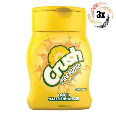 3x Bottles Crush Pineapple Flavor Liquid Water Enhancer | Sugar Free | 1.62oz