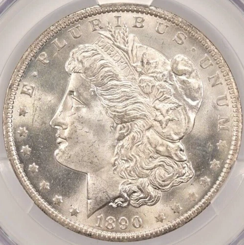 1890-O $1 Morgan Dollar CACG MS65 - Spectacular Cartwheel Luster Blast White Gem
