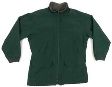 Vintage J Crew Tech Fleece Lined Oarsman Green Full Zip Parka Jacket L USA Made