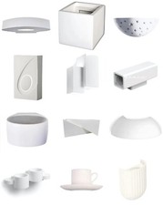 APPLIQUE IN GESSO VERNICIABILE LAMPADA DA PARETE MODERNO PORTALAMPADA