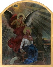 Catholic print picture-  THE ANNUNCIATION SH  -   8" x 10" ready to be framed