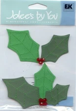 Jolee's by You 3-D non adhesive Embellishment HOLLY Winter 62586 FAST FREE SHIP!