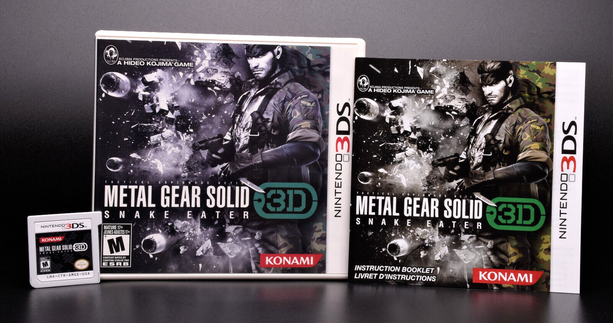 Metal Gear Solid 3 Snake Eater 3D (Nintendo 3DS, 2014) Complete