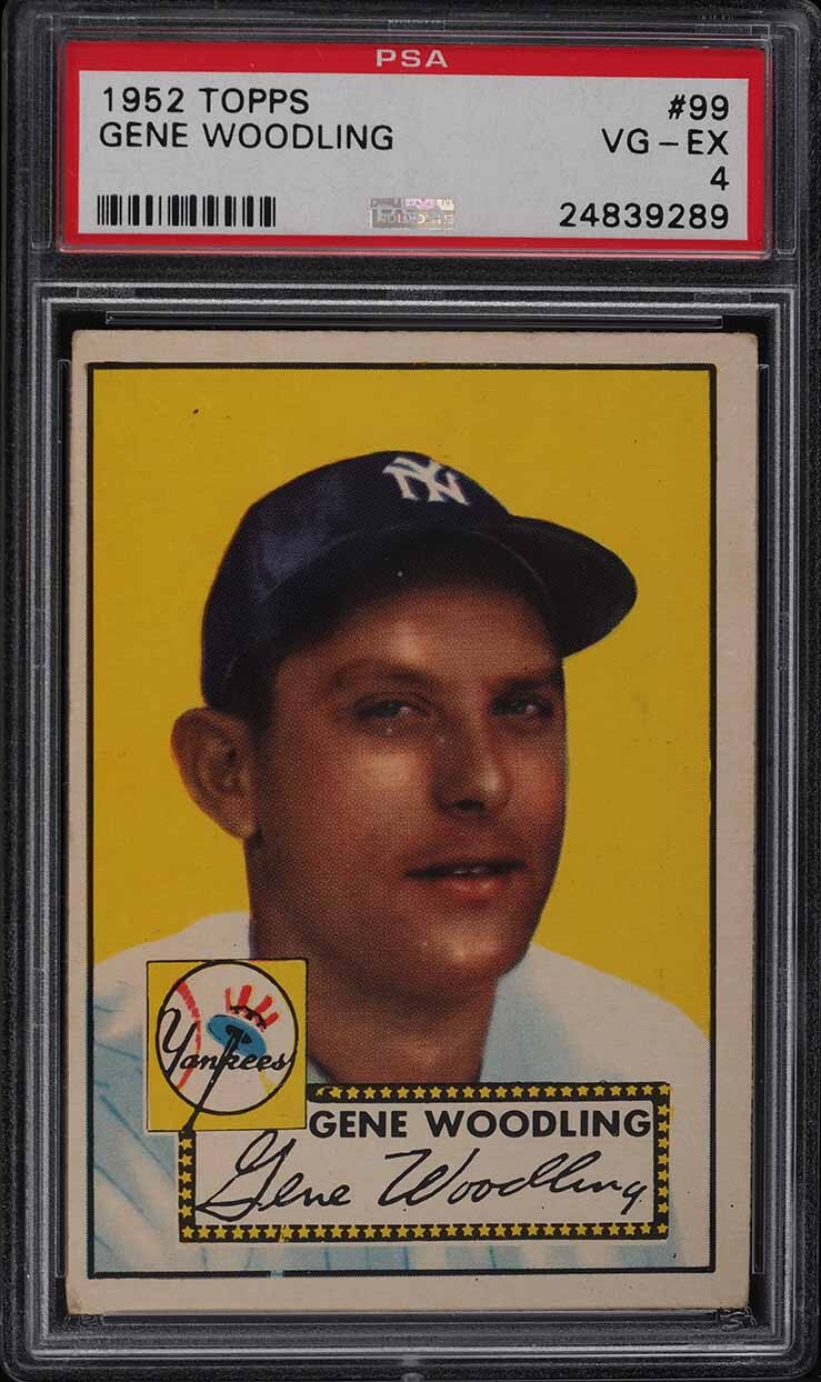 1952 Topps Baseball #99 Gene Woodling PSA 4