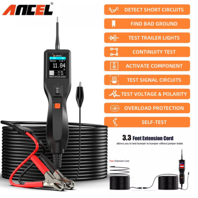 Automotive AVOmeter 12V 24V Battery Circuit Tester Electrical Power scanner Tool
