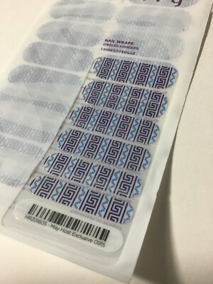 New Jamberry Nail Wrap Full Sheet May Host Exclusive Aztec Blue Purple 