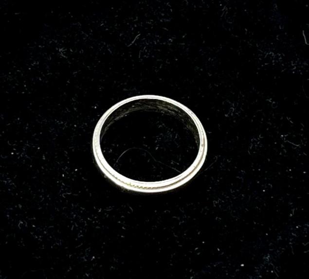 Vtg SU Solid Sterling Silver 925 SIMPLE BAND RING… - image 5