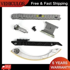 TKC8002 Engine Timing Chain Kit w/Chain Guide Rail Tensioner Sprocket for Chevy