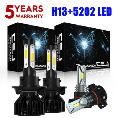 For Dodge Challenger SXT Coupe 2-Door 2011-2014 LED Headlight Fog Light Bulbs 4X