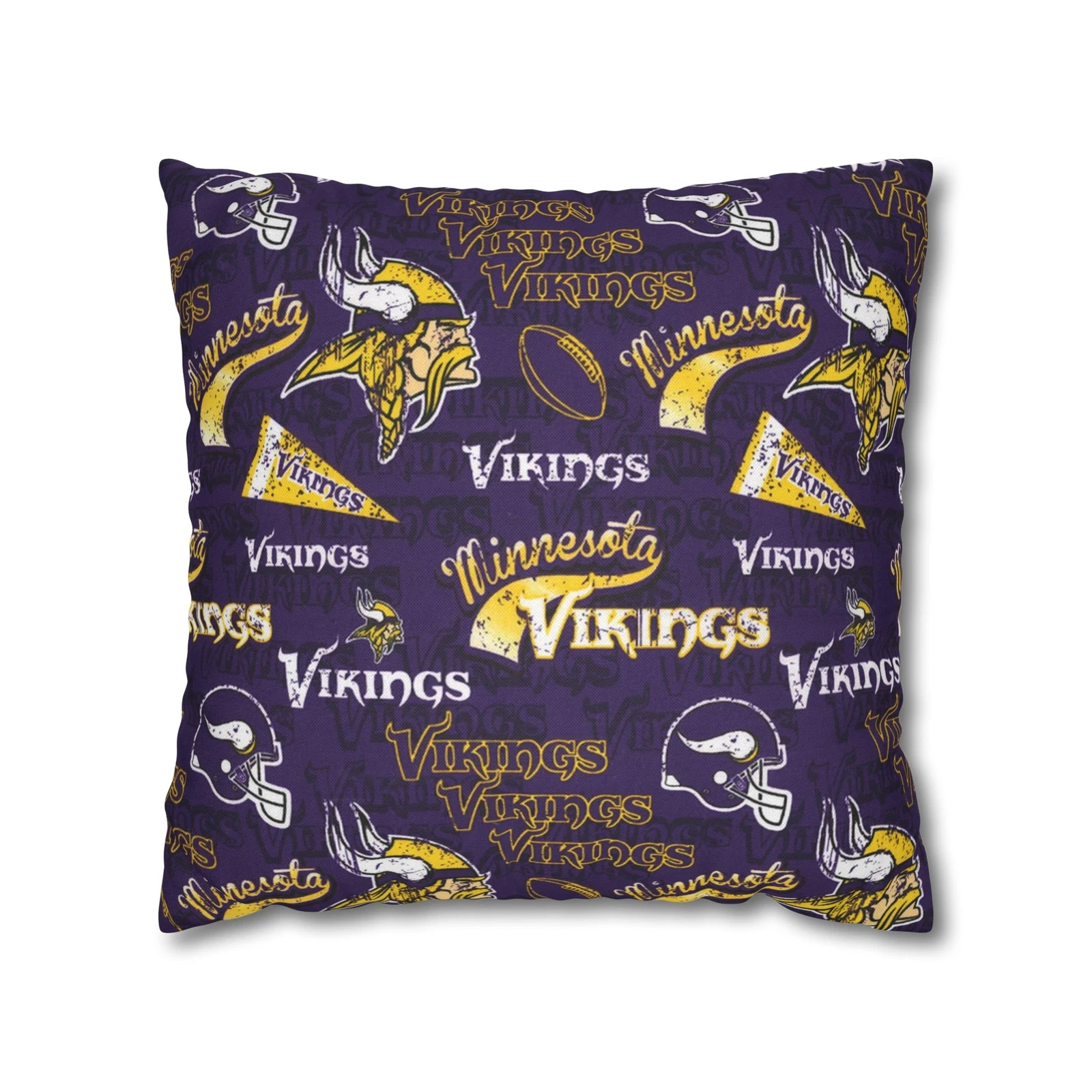 Minnesota Vikings Spun Square Throw Pillow
