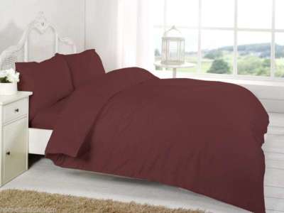 Schokolade T200 Ägyptische Baumwolle Bettbezug Bettwäsche Set mit Kissenbezügen Bezug Bett