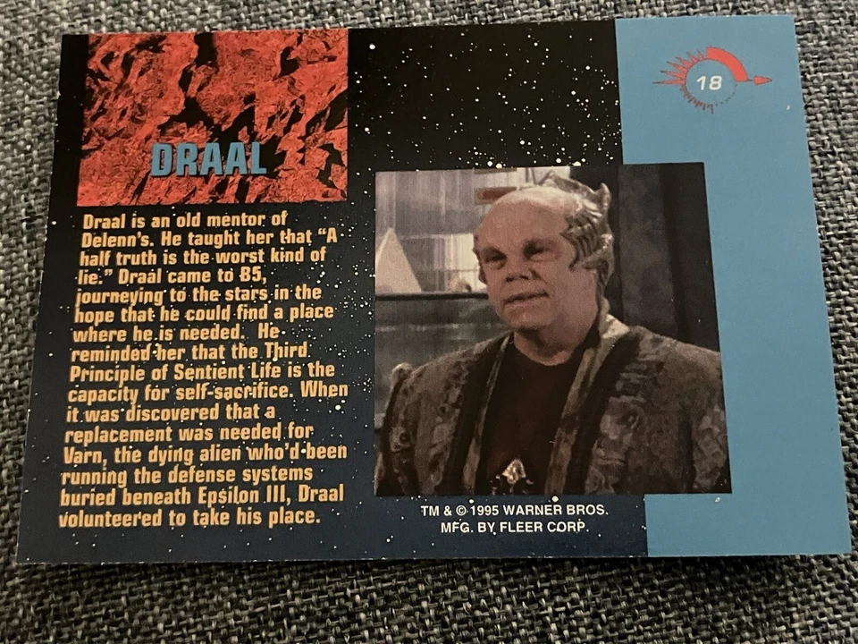 Babylon 5 trading card oraal  fleer ultra (18) - Image 2 of 4