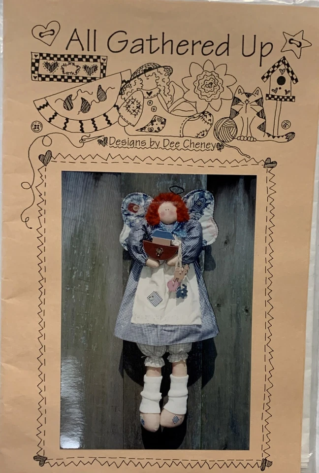 Lot of 4 Craft Sewing Patterns - Angel, Doll, Cats, Bunnies #2 - Image 3 of 4