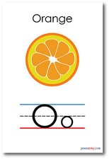 NEW LANGUAGE ARTS POSTER - The Letter O - Orange Spelling - Alphabet POSTER