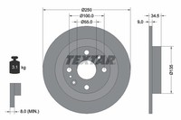2X Textar Bremsscheibe 92061700 FüR Mazda Mx 323 Bg Na Nb Ec 4 2 1 5 Ba BG3P 16V