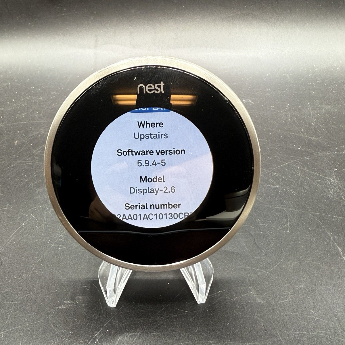 Google Nest 1st Gen Learning Silver Programmable Thermostat