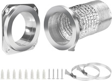 Magnetic Dryer Vent Connector Kit 4 Duct 3.3FT Hose  Clamps DVC-180