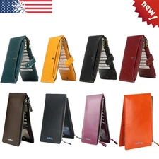 Women Long Leather Thin Wallet Phone Coin Purse Multi ID Credit Card Holder Gift