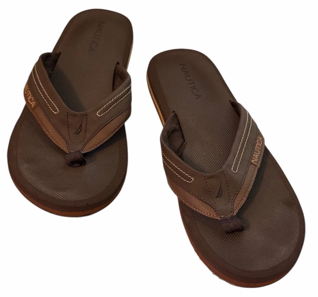 Nautica Men’s Flip Flop Sandals Size 13 Brown Sandal Lake Casual Shoes
Opens in a new window or tab