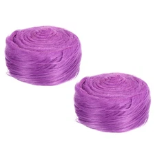 2Pcs 59" x 2" Plush Faux Fur Fabric Precut Strips, Purple