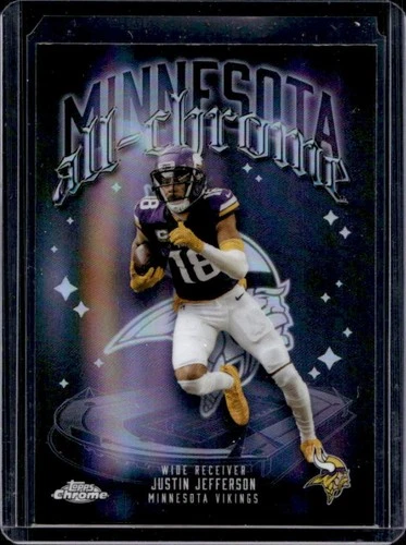 2025 Topps Chrome Justin Jefferson Refractor (RAW)