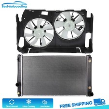 Aluminum Radiator & Cooling Fan Kit For 2006 07-2012 Toyota RAV4 W/O Tow Package
