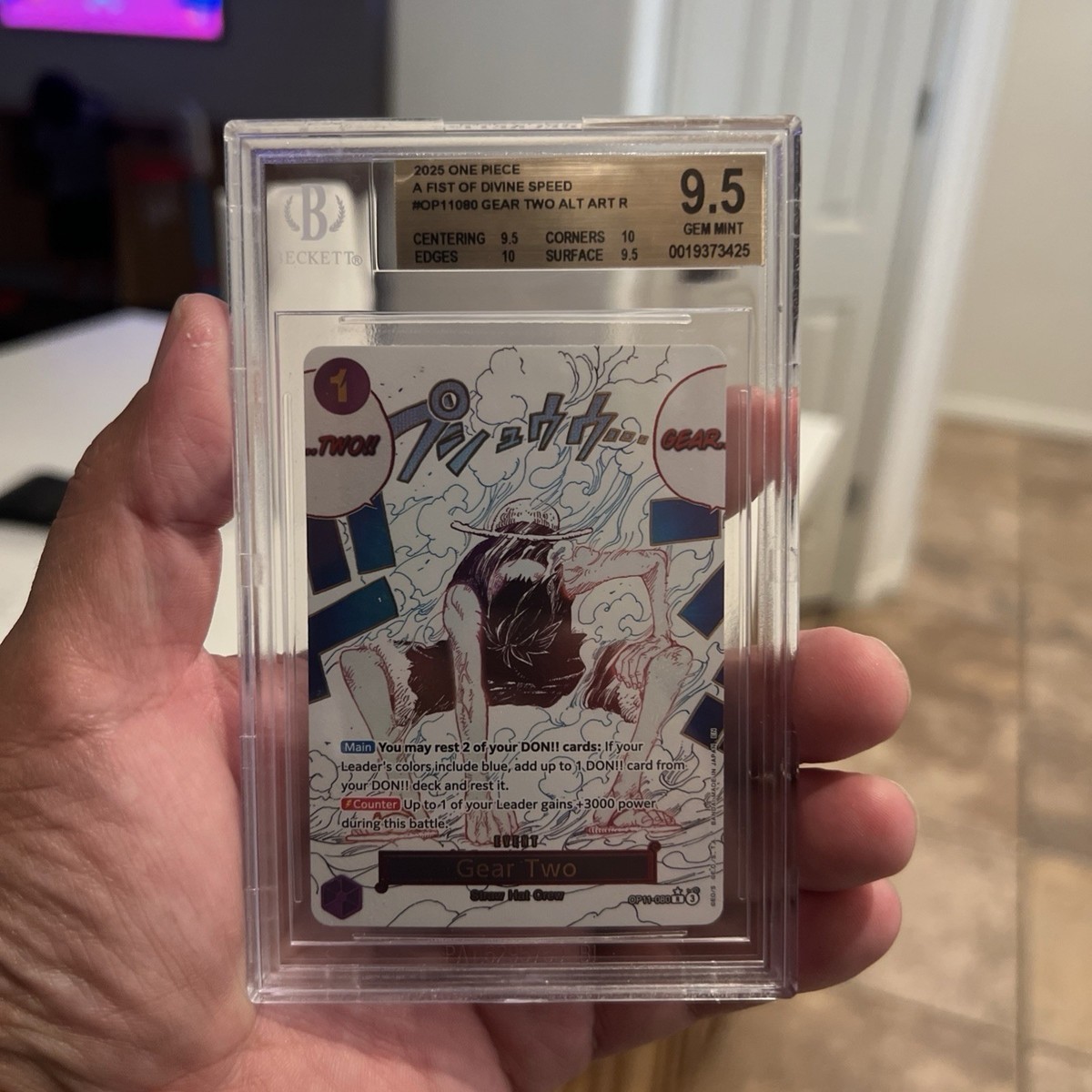Gear Two (Alternate Art) OP11-080 A Fist of Divine Speed Foil for