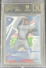 2014 Topps High Tek Auto Blue Dot Dif /5 MARIANO RIVERA BGS 10 Black Label POP 1