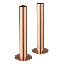 Radiator Pipe Cover Sleeving Kit Shrouds Pair 18mm Cover & Collar  130 / 300mm