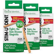 Stim-U-Dent Plaque Removers 24 Packs of 25 Picks/Pack 600 Picks - Mint Flavor