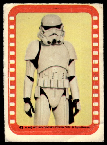 1977 OPC Star Wars Stickers #43 Stormtrooper -- tool of the Empire