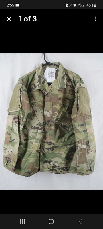 36 Regular Shirt/Coat Male Female OCP Multicam Army USGI 8415-01-623-3304 NWT