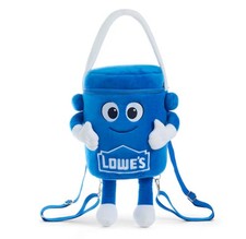 Lowe's Big Blue Plush Bucket Backpack - Limited Edition - Zip Closure Adjustable