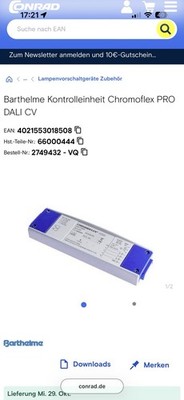 Barthelme Controller Chromoflex 4 Kanal Pro DALI CV