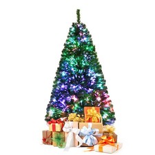5 FT Pre-lit Artificial Christmas Tree Fiber Optic Xmas Tree Holiday Decor