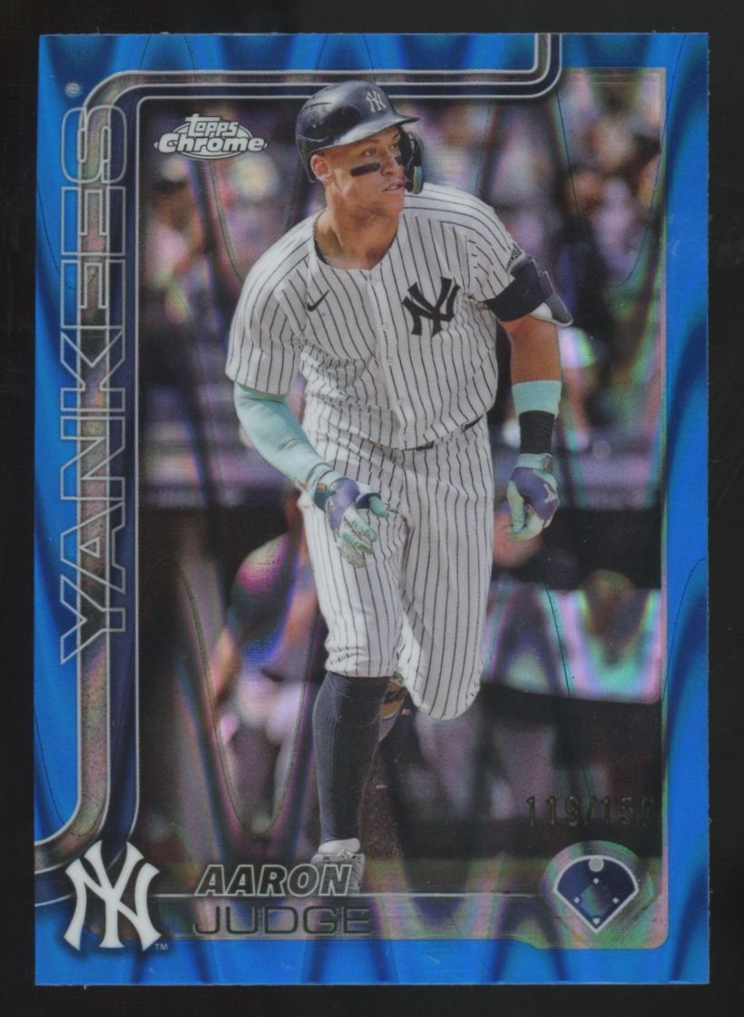 2025 Topps Chrome Aaron Judge Blue Raywave /150 #99