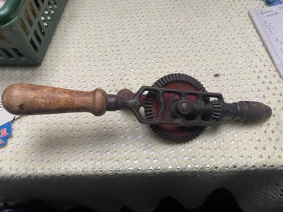 Vintage Holzgriff '' Eierschläger '' Handbohrer