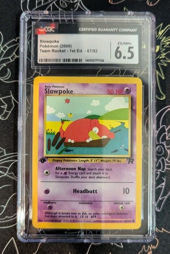 Slowpoke (1st Edition) graded CGC 6.5 for sale on eBay