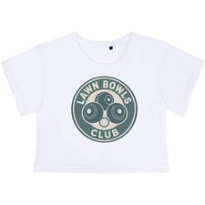 'Lawn Bowls Club' Adult Cotton Crop Top (CO054268)
