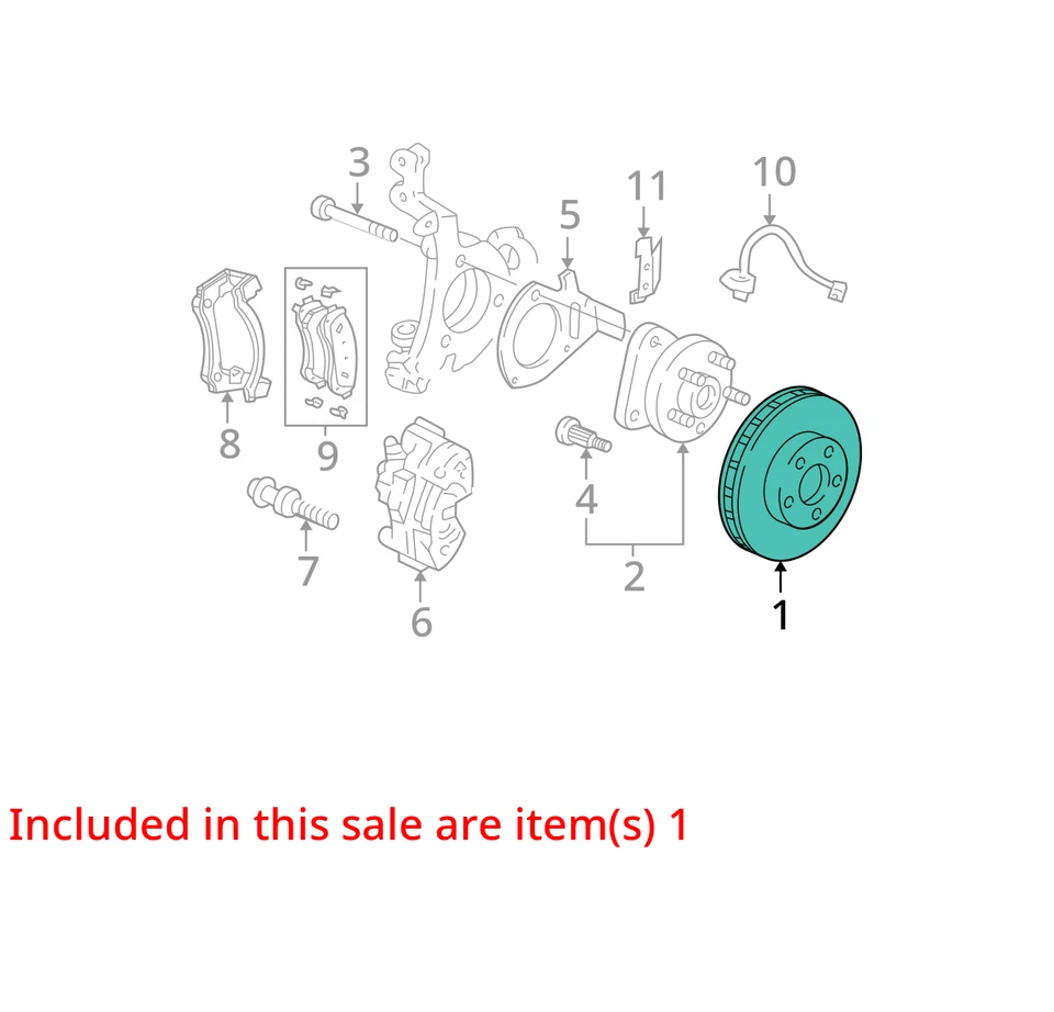 2001-2007 BUICK PONTIAC RENDEZVOUS AZTEK ROTOR FRT BRK (275X30) 10434245 NEW OEM - Image 2 of 3