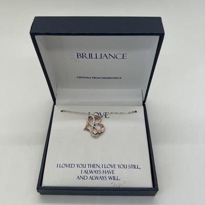Brilliance Love Heart Pendant W/ Chain NIB