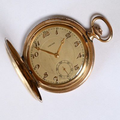 Art deco Favor Taschenuhr   Walzgold Rau Pforzheim   Schweizer Ankerhemmung