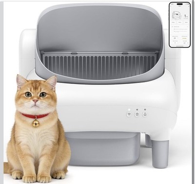 New Automatic Cat Litter Box, Self Cleaning Litter Box for Multiple Cats